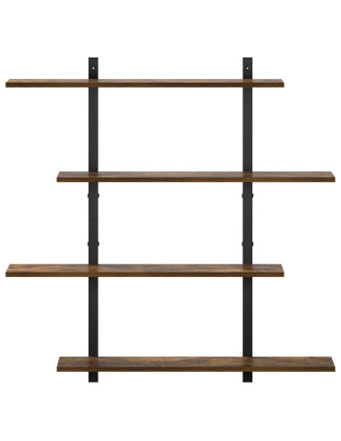 Scaffale da parete Rovere Fumo 100 x 13,5 x 101 cm