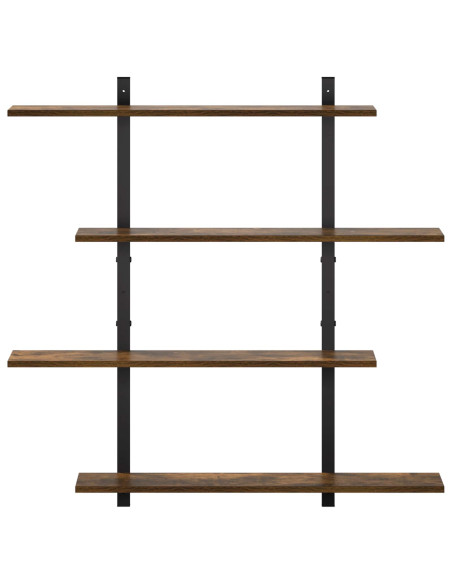 Scaffale da parete Rovere Fumo 100 x 13,5 x 101 cm
