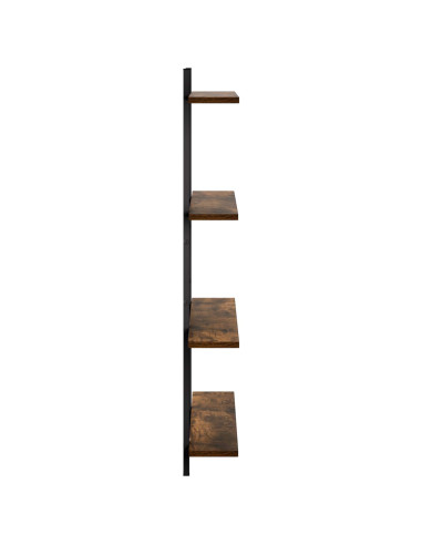 Scaffale da parete Rovere Fumo 100 x 13,5 x 101 cm