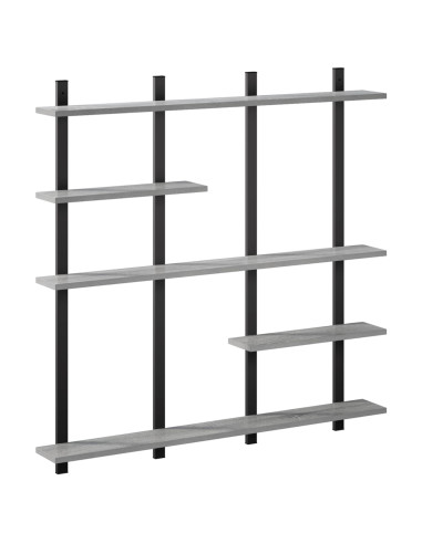 Scaffale da parete Sonoma grigio 102 x 13,5 x 102,5 cm