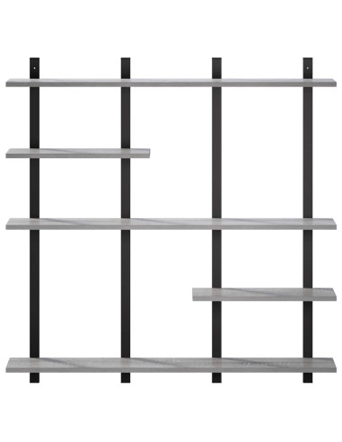 Scaffale da parete Sonoma grigio 102 x 13,5 x 102,5 cm