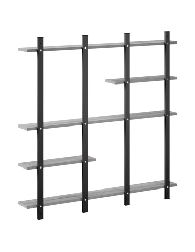 Scaffale da parete Sonoma grigio 102 x 13,5 x 102,5 cm