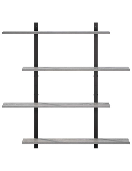 Scaffale da parete Sonoma grigio 100 x 13,5 x 101 cm