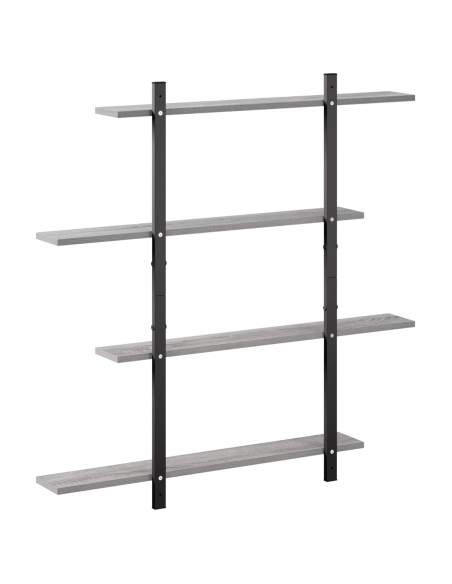 Scaffale da parete Sonoma grigio 100 x 13,5 x 101 cm
