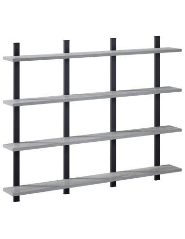 Scaffale da parete Sonoma grigio 102 x 13.5 x 80 cm
