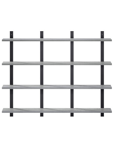 Scaffale da parete Sonoma grigio 102 x 13.5 x 80 cm