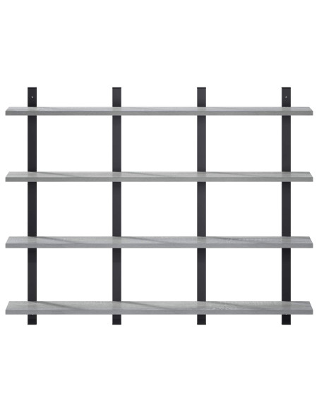 Scaffale da parete Sonoma grigio 102 x 13.5 x 80 cm