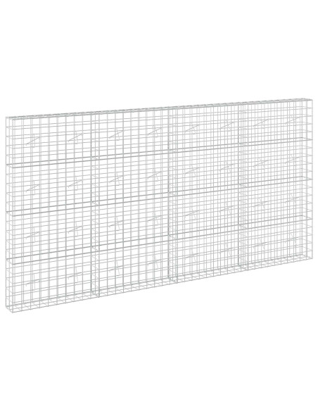 Gabione con filo da 5 mm e rete 10x10 cm 400x20x200 cm