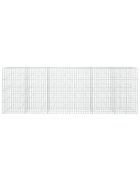Gabione con filo da 5 mm e rete 10x10 cm 600x30x200 cm