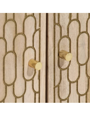Credenza 60x33x75 cm in Legno Massello di Mango