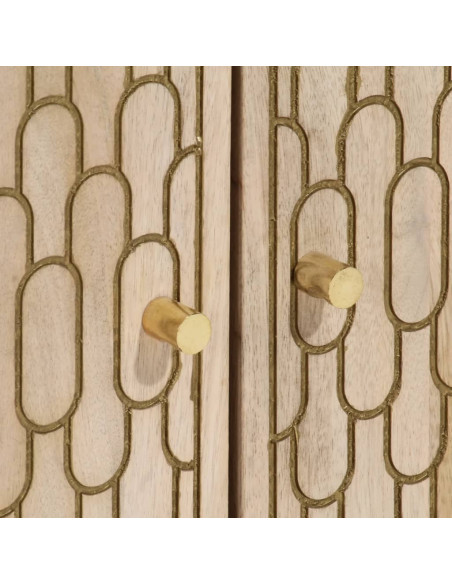 Credenza 60x33x75 cm in Legno Massello di Mango
