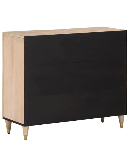 Credenza 90x33x75 cm in Legno Massello di Mango
