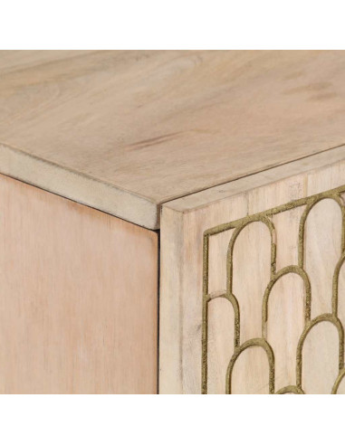 Credenza 90x33x75 cm in Legno Massello di Mango