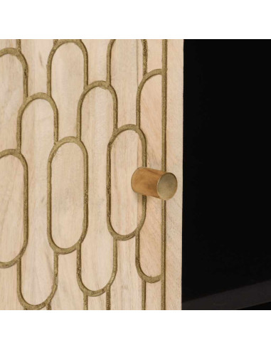 Credenza 90x33x75 cm in Legno Massello di Mango