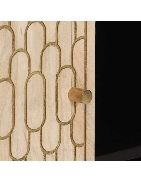 Credenza 90x33x75 cm in Legno Massello di Mango