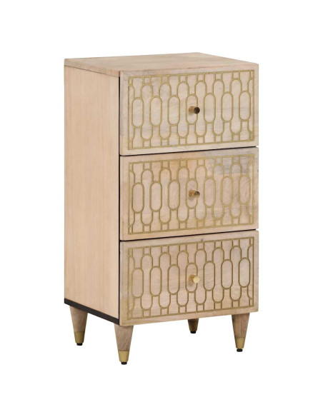 Credenza 40x33x75 cm in Legno Massello di Mango