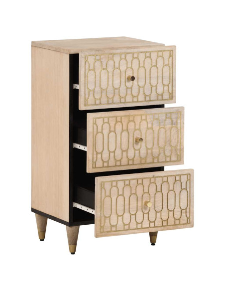 Credenza 40x33x75 cm in Legno Massello di Mango