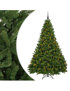 Albero di Natale artificiale verde chiaro con palline 270 cm