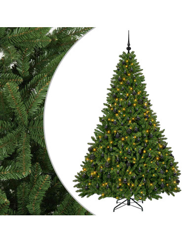 Albero di Natale artificiale verde chiaro con palline 270 cm