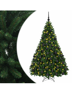 Albero di Natale artificiale verde medio con palline 180 cm
