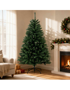 Albero di Natale Artificiale con Rami Pieghevoli 180 cm PVC