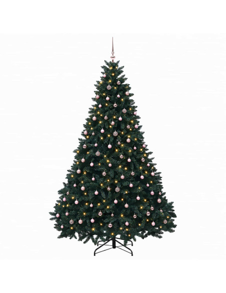Albero di Natale artificiale verde scuro con palline 300 cm