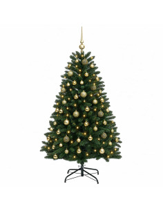 Albero di Natale artificiale verde scuro con palline 270 cm 2