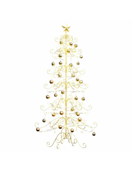 Albero di Natale in metallo Oro 215 cm