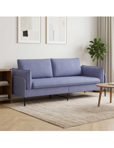 Divano 3-Persone Blu jeans 222 x 81 x 89 cm Tessuto