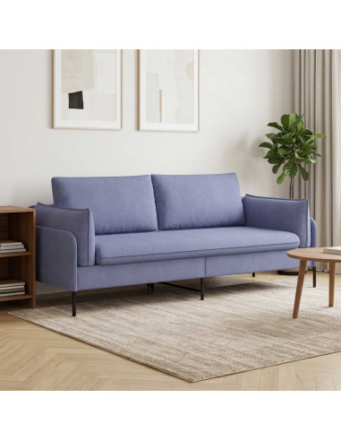 Divano 3-Persone Blu jeans 222 x 81 x 89 cm Tessuto