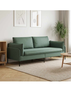 Divano 3-Persone 3 posto Verde Mare 222 x 81 x 89 cm Velluto