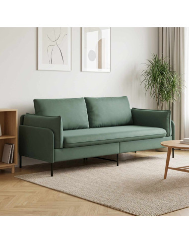 Divano 3-Persone 3 posto Verde Mare 222 x 81 x 89 cm Velluto