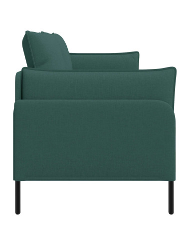 Divano 3-Persone Verde Scuro 222 x 81 x 89 cm Tessuto