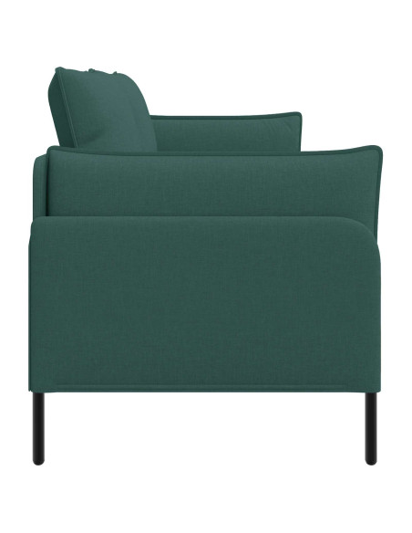 Divano 3-Persone Verde Scuro 222 x 81 x 89 cm Tessuto