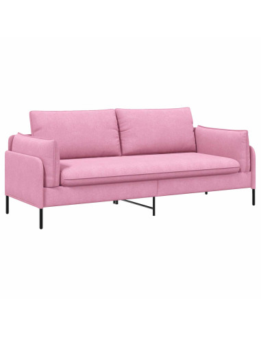 Divano 3-Persone Rosa 222 x 81 x 89 cm Tessuto