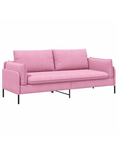 Divano 3-Persone Rosa 222 x 81 x 89 cm Tessuto