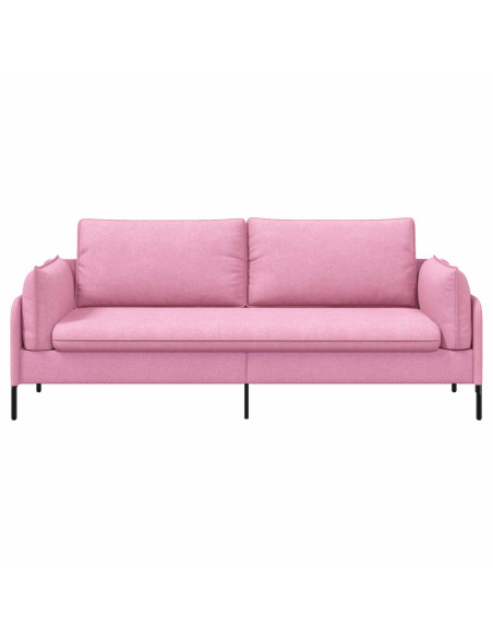 Divano 3-Persone Rosa 222 x 81 x 89 cm Tessuto