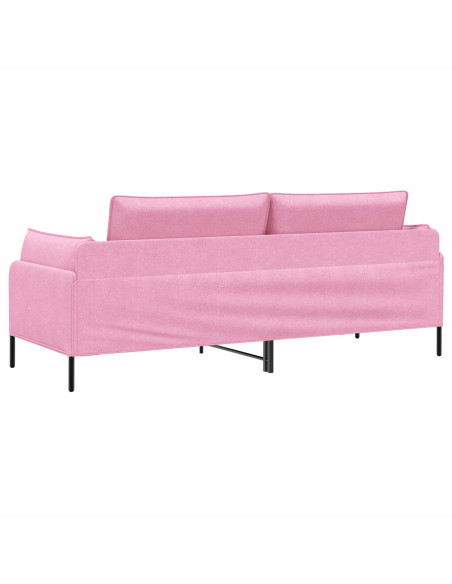 Divano 3-Persone Rosa 222 x 81 x 89 cm Tessuto