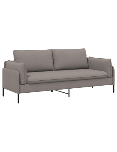 Divano 3-Persone Tortora 222 x 81 x 89 cm Tessuto