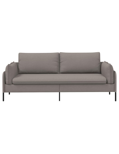 Divano 3-Persone Tortora 222 x 81 x 89 cm Tessuto