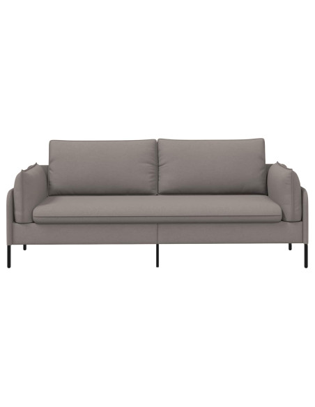 Divano 3-Persone Tortora 222 x 81 x 89 cm Tessuto