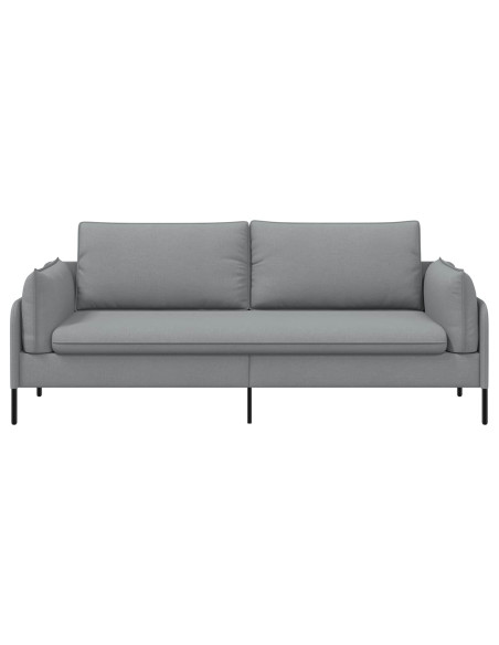 Divano 3-Persone Grigio Chiaro 222 x 81 x 89 cm Tessuto