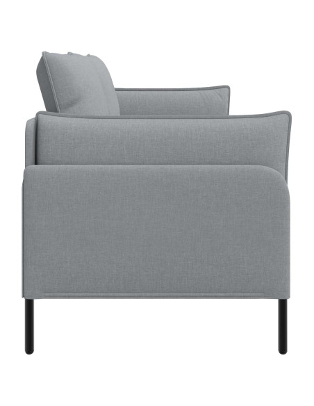 Divano 3-Persone Grigio Chiaro 222 x 81 x 89 cm Tessuto