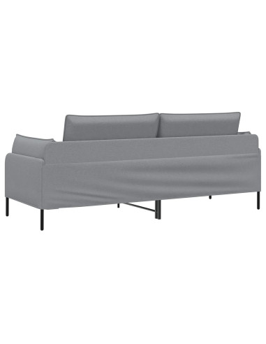 Divano 3-Persone Grigio Chiaro 222 x 81 x 89 cm Tessuto