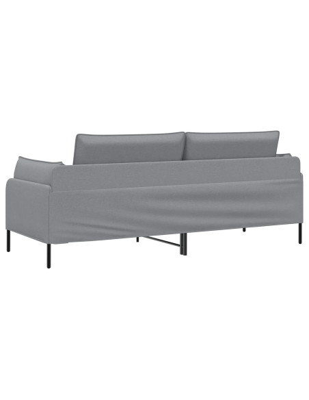Divano 3-Persone Grigio Chiaro 222 x 81 x 89 cm Tessuto