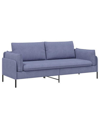 Divano 3-Persone Blu jeans 222 x 81 x 89 cm Tessuto