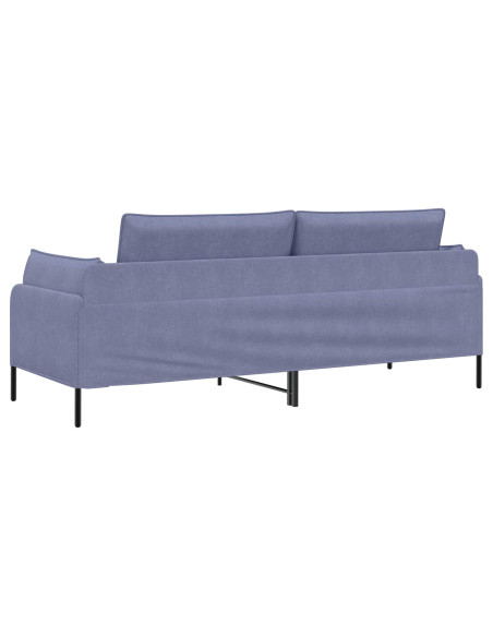 Divano 3-Persone Blu jeans 222 x 81 x 89 cm Tessuto
