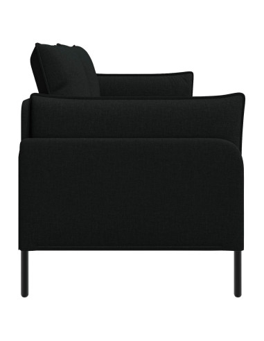 Divano 3-Persone Nero 222 x 81 x 89 cm Tessuto