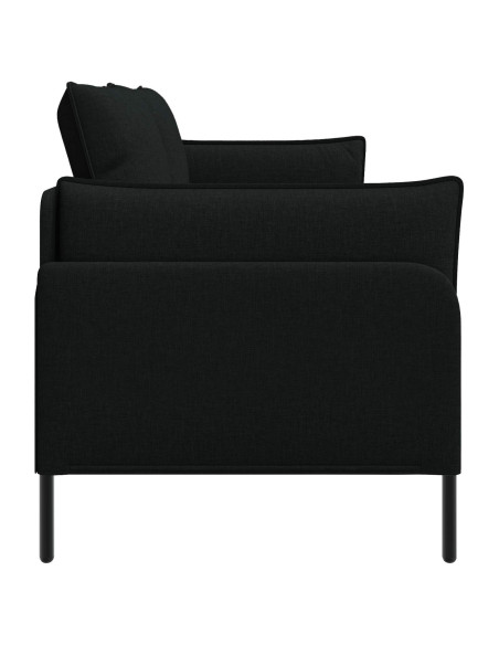 Divano 3-Persone Nero 222 x 81 x 89 cm Tessuto