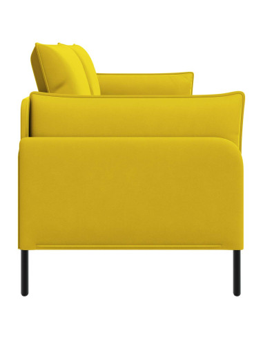 Divano 3-Persone 3 posto Giallo 222 x 81 x 89 cm Velluto